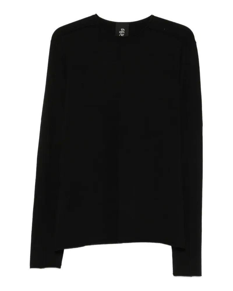 THOM KROM Pullover mit sichtbaren Nähten - Schwarz Schwarz