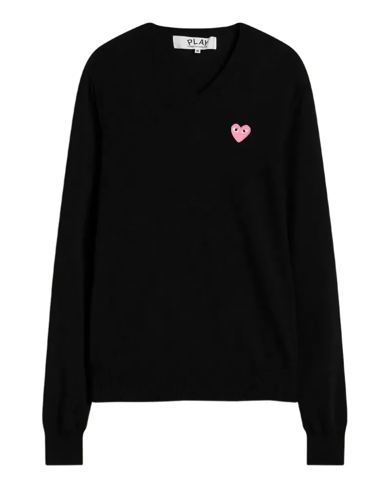 Comme des Garçons Pullover mit Herz-Patch - Schwarz Schwarz
