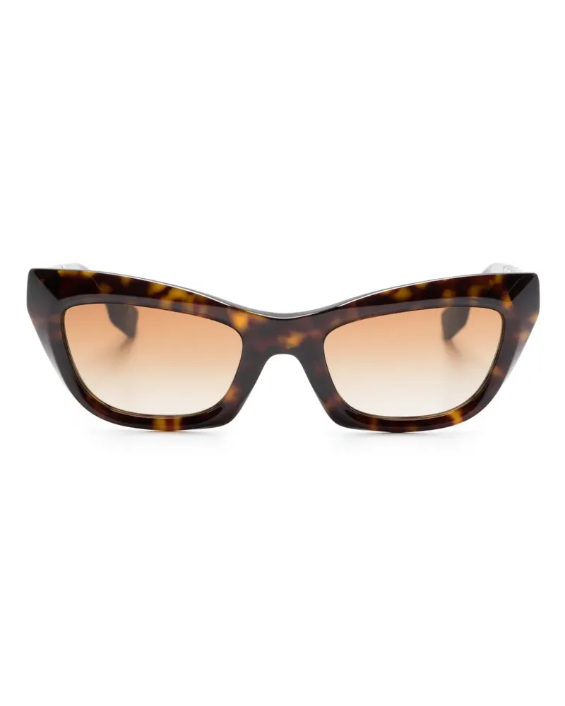 Burberry Sonnenbrille mit Logo-Schild - Braun Braun