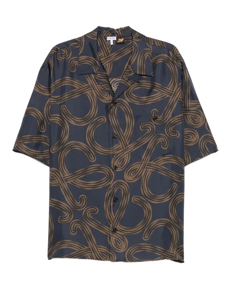 Loewe x Paula's Ibiza anagram-print shirt - Blau Blau