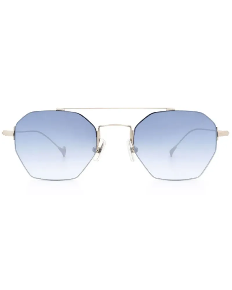 Eyepetizer Sonnenbrille mit sechseckigem Gestell - Silber Silber