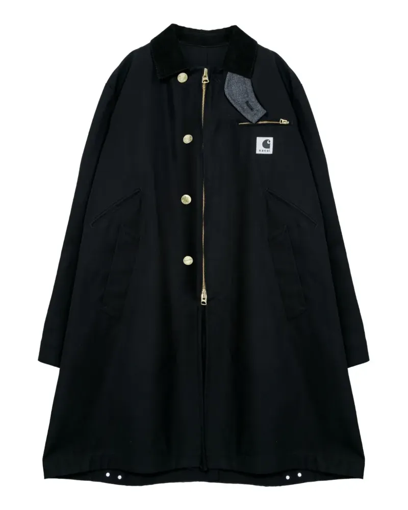 Carhartt WIP x Sacai Duck Coat logo trench coat - Schwarz Schwarz