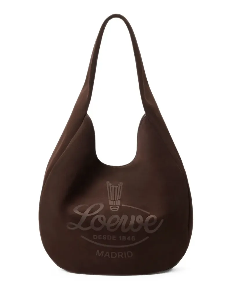 Loewe Roomy Tasche aus Wildleder und Leder - Braun Braun