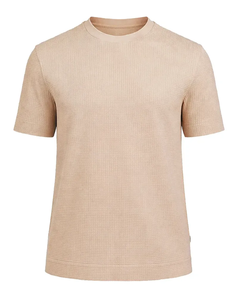 HUGO BOSS waffle-knit T-shirt - Nude Nude