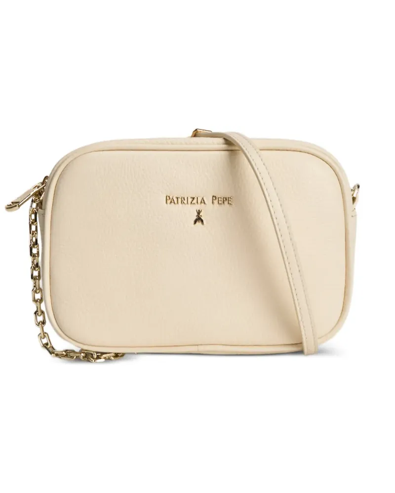 Patrizia Pepe Umhängetasche mit Logo-Schild - Nude Nude