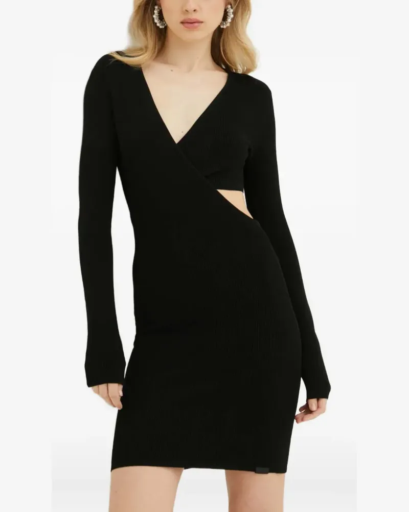 HUGO BOSS Midikleid mit Cut-Outs - Schwarz Schwarz