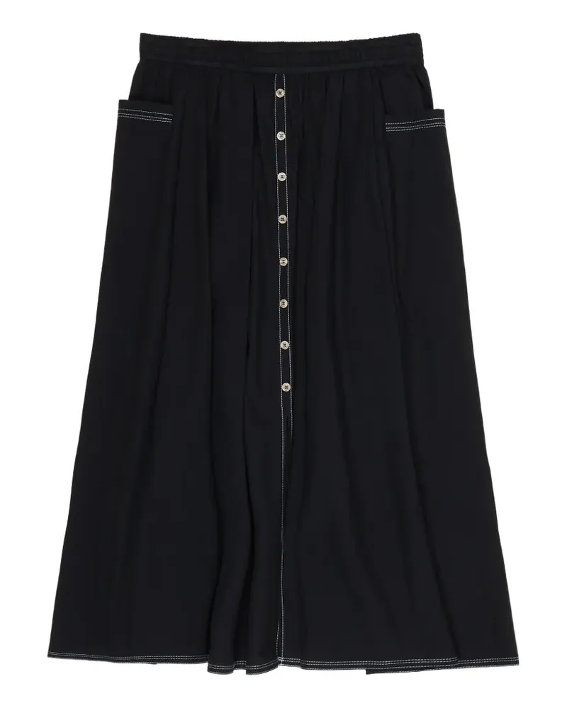 BIMBA Y LOLA Geknöpfter Midirock - Schwarz Schwarz