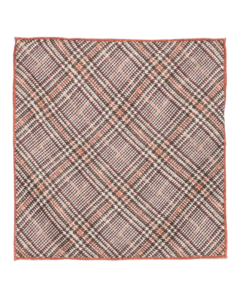 Brunello Cucinelli Karierter Schal mit Polka Dots - Braun Braun