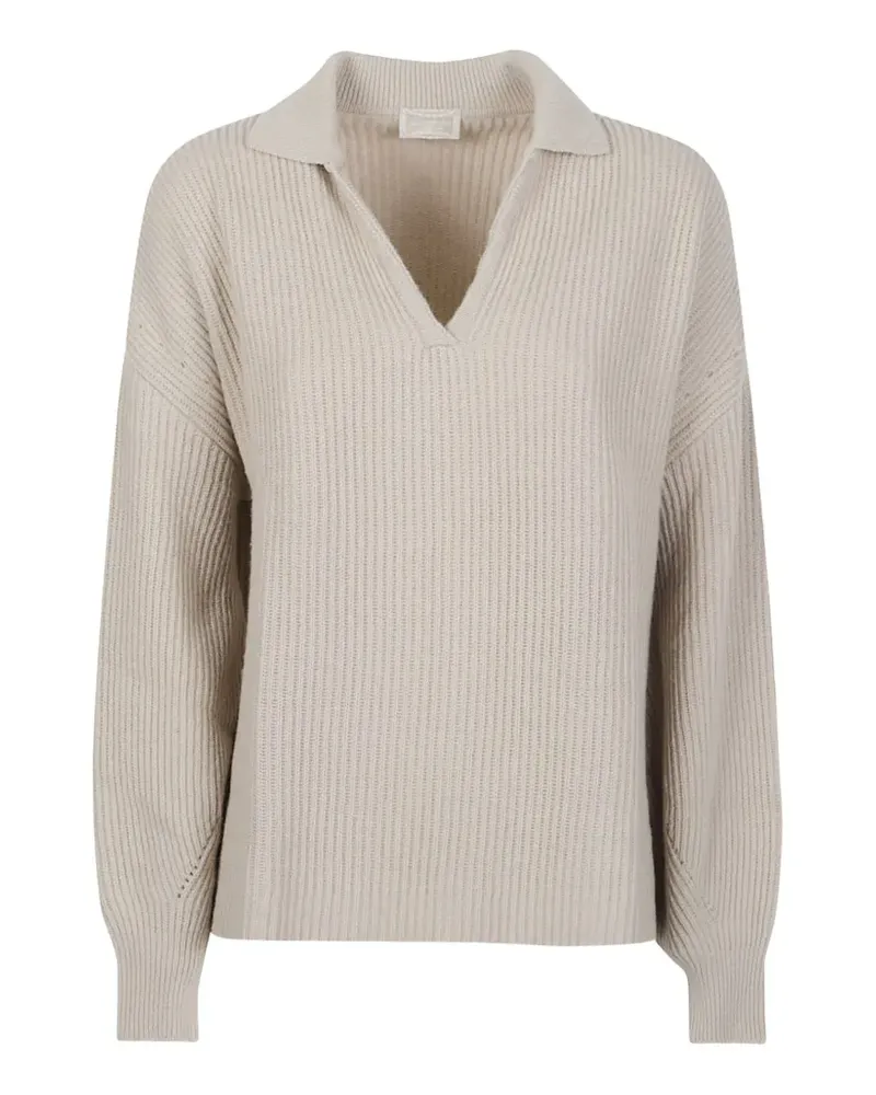 Drumohr  Pullover mit V-Ausschnitt - Nude Nude