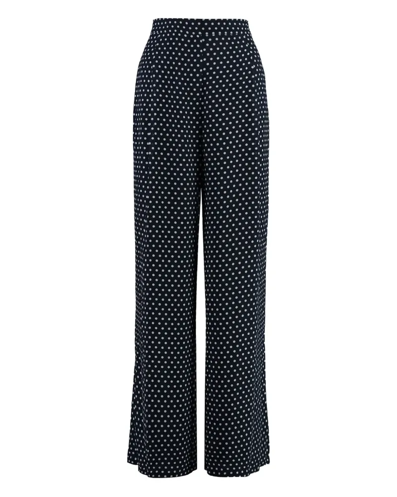 Michael Kors Gerade Hose mit Polka Dots - Blau Blau