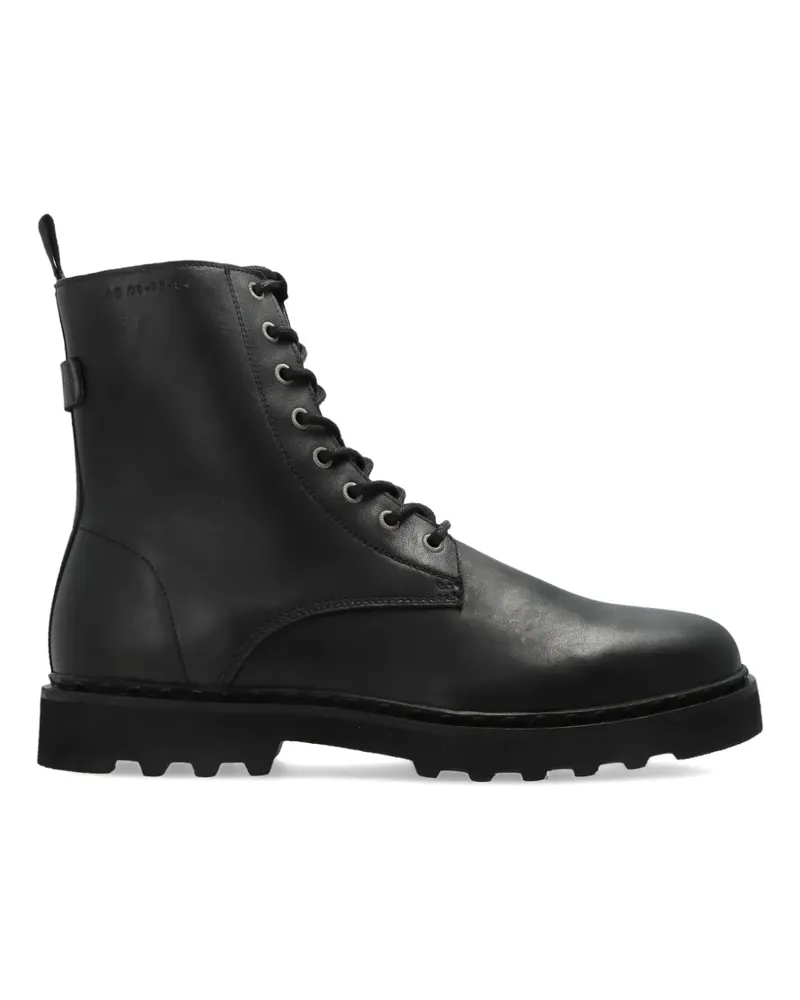 AllSaints Skiff-Stiefel mit Schnürung - Schwarz Schwarz