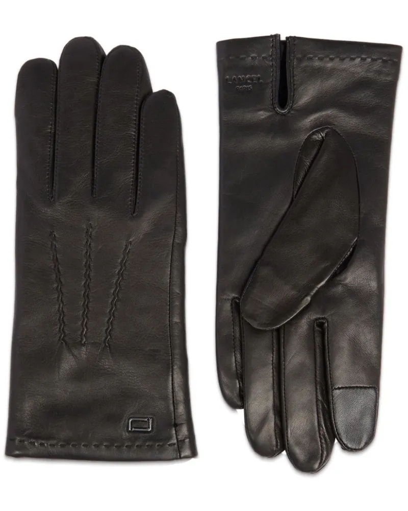 Lancel Sellier Handschuhe mit Logo-Stempel - Schwarz Schwarz