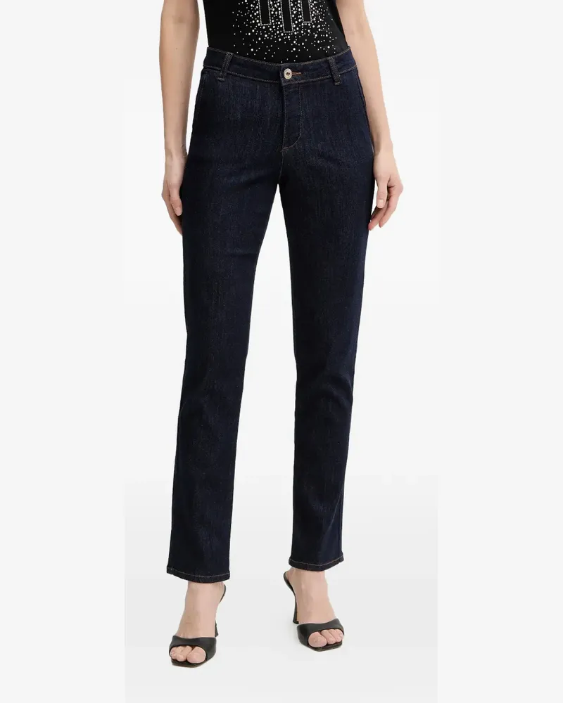 Fracomina Jeans mit Logo-Schild - Blau Blau