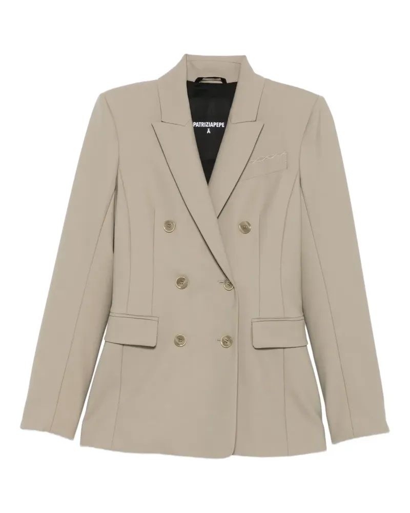 Patrizia Pepe Doppelreihiger Blazer - Nude Nude