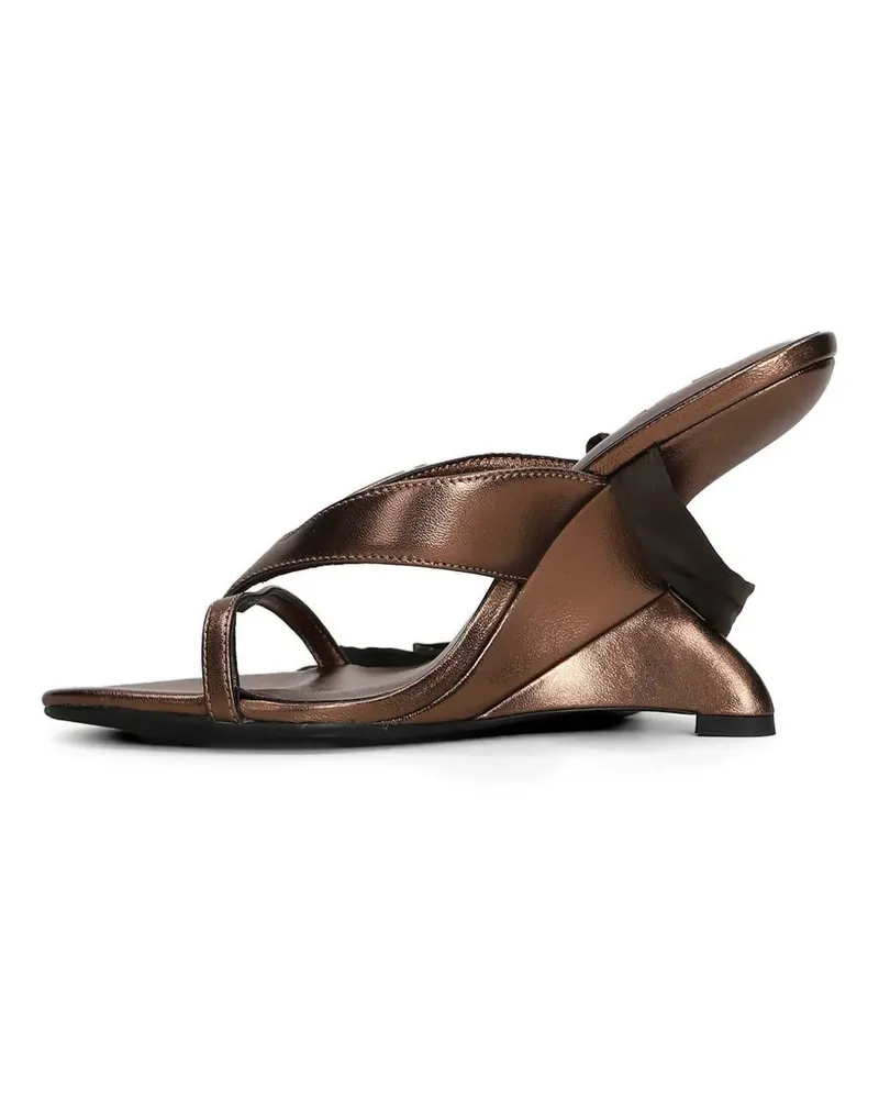MARC ELLIS tie-fastening wedge sandals - Braun Braun
