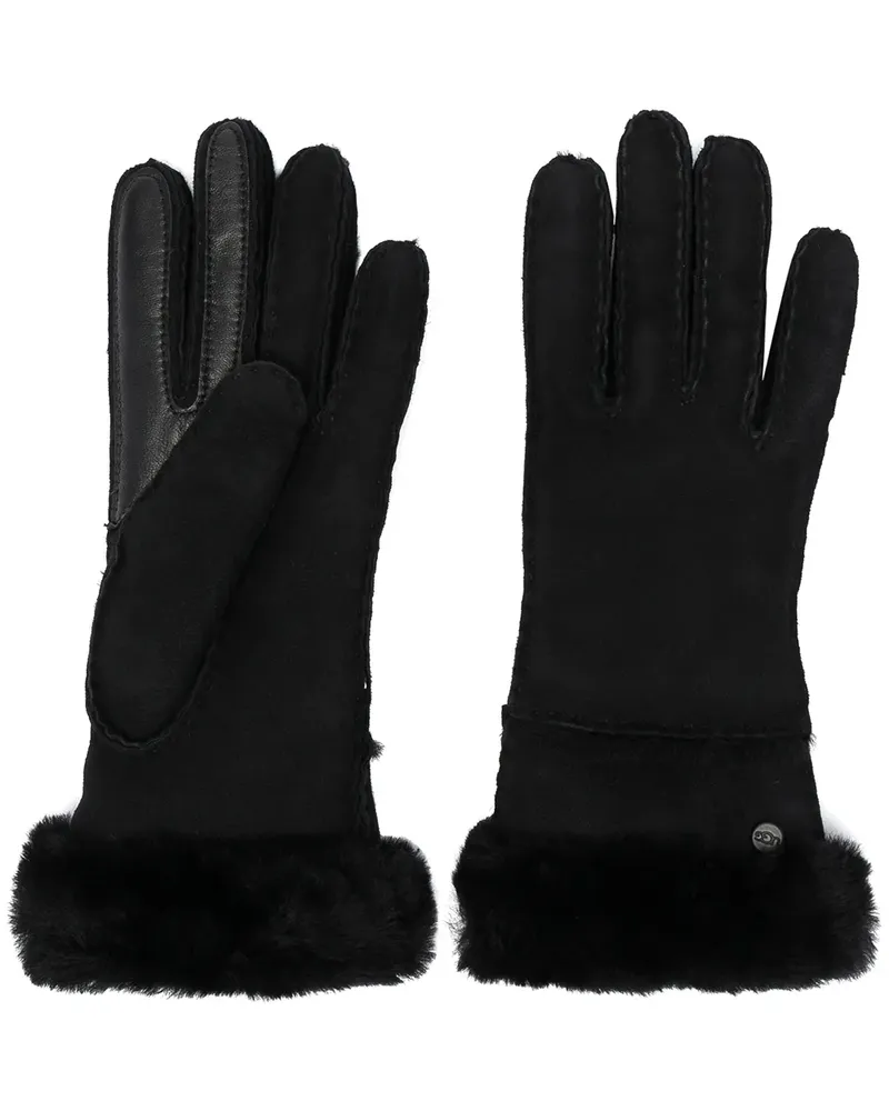 UGG Handschuhe mit Logo-Schild - Schwarz Schwarz