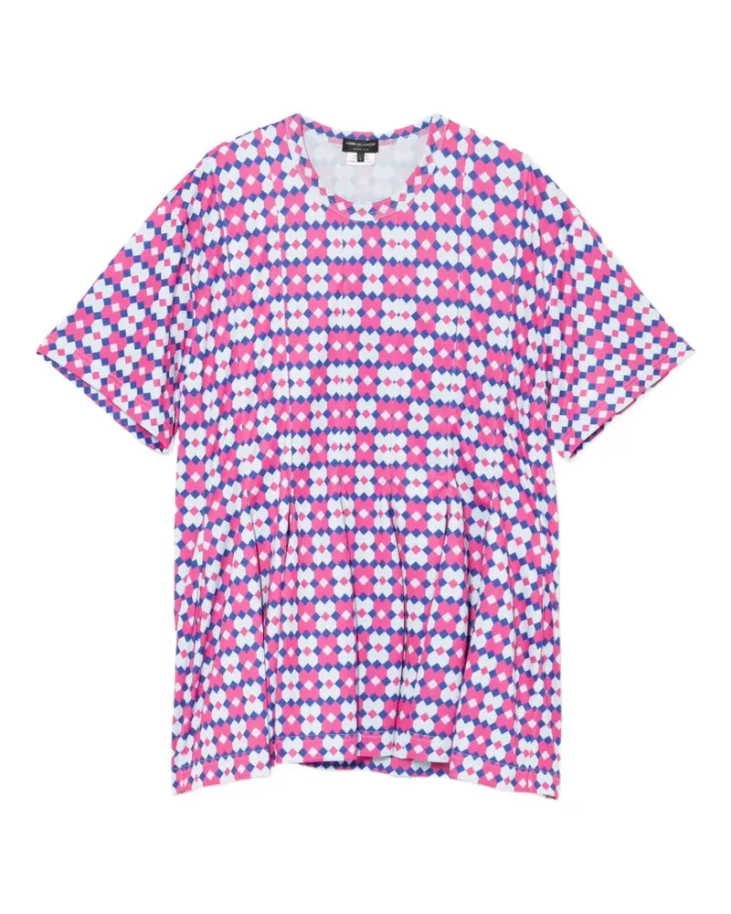 Comme des Garçons T-Shirt mit geometrischem Print - Rosa Rosa
