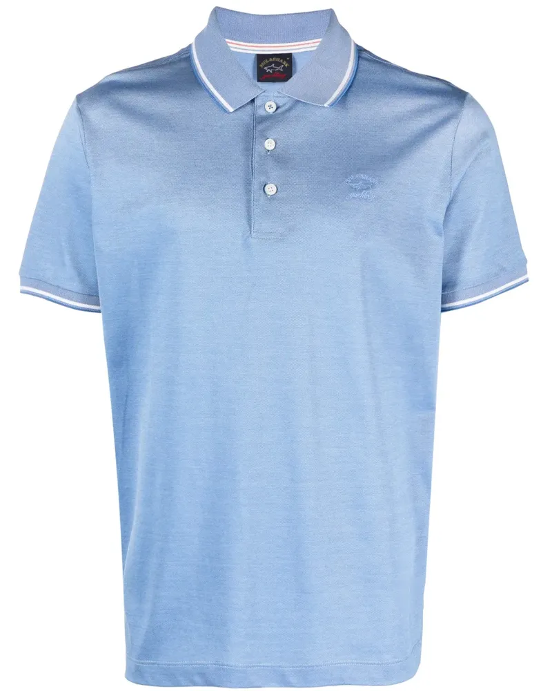 Paul & Shark Poloshirt mit Logo-Stickerei - Blau Blau