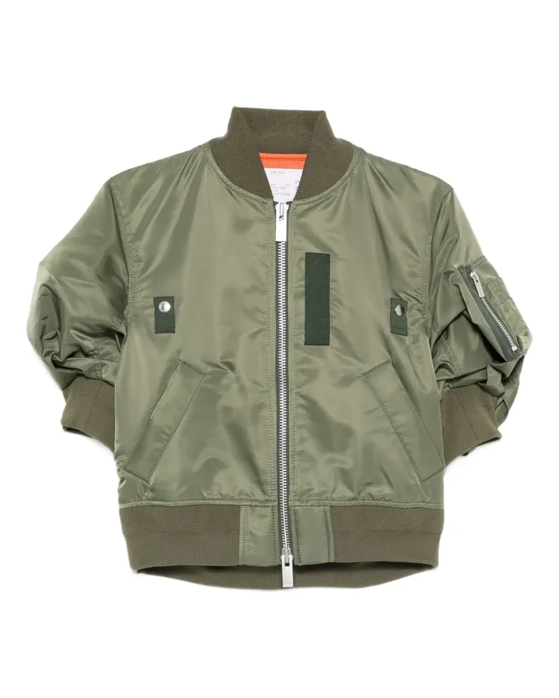 Sacai zip-up bomber jacket - Grün Grün