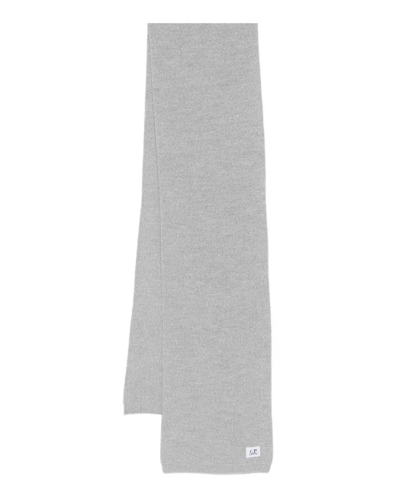 C.P. Company Schal mit Logo-Applikation - Grau Grau