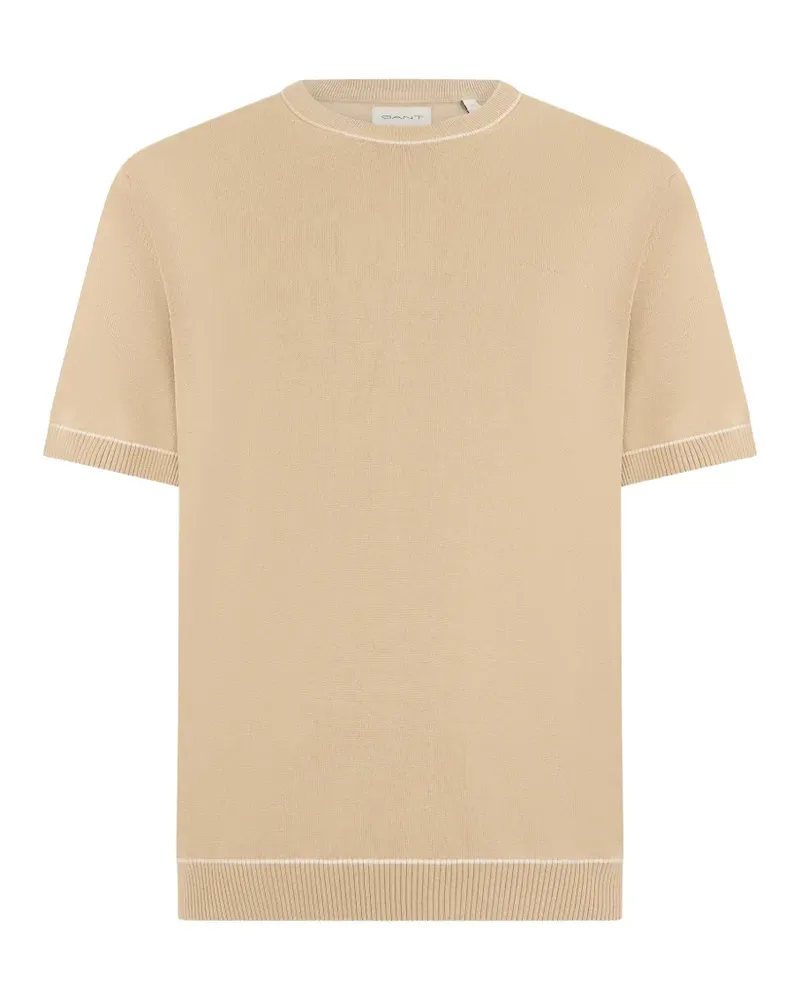 Gant T-Shirt mit Rundhalsausschnitt - Nude Nude