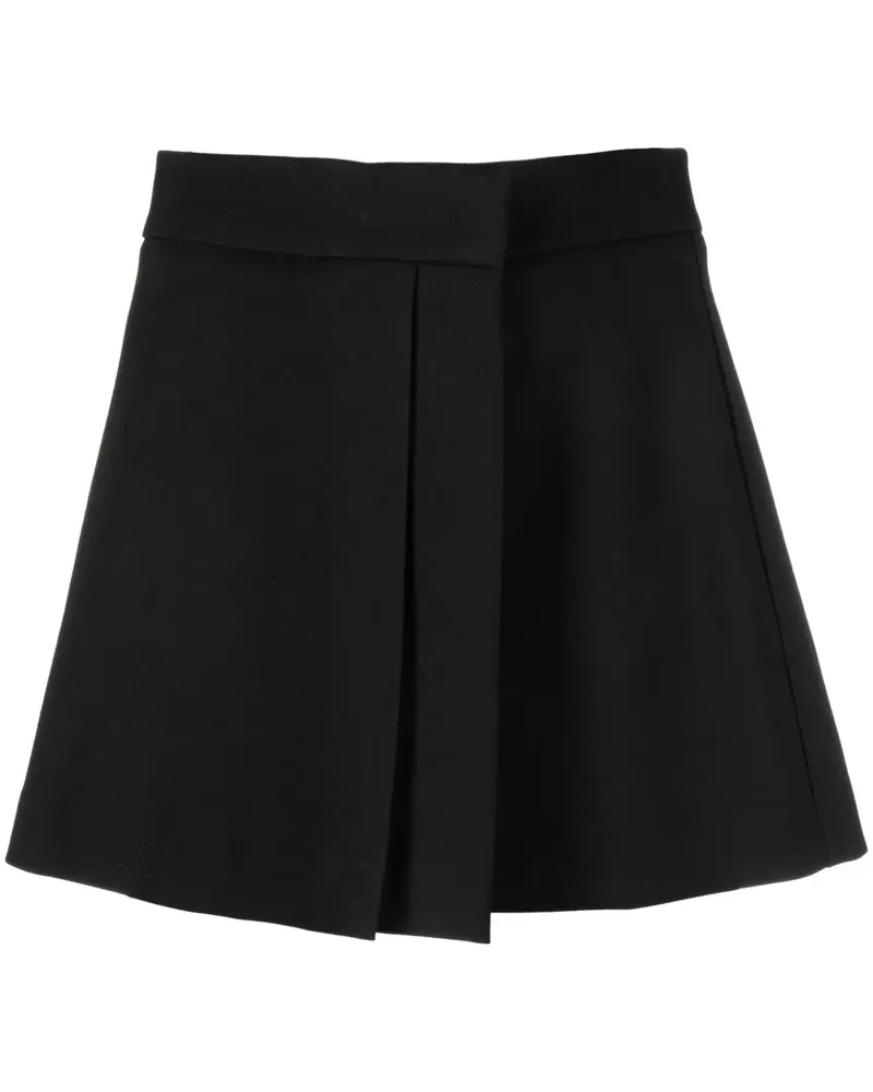 Blumarine Faltenrock mit hohem Bund - Schwarz Schwarz