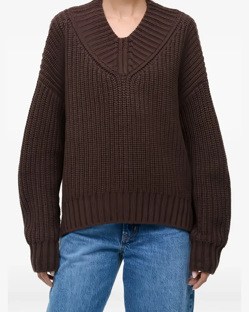 STAUD Otto V-neck sweater - Braun Braun
