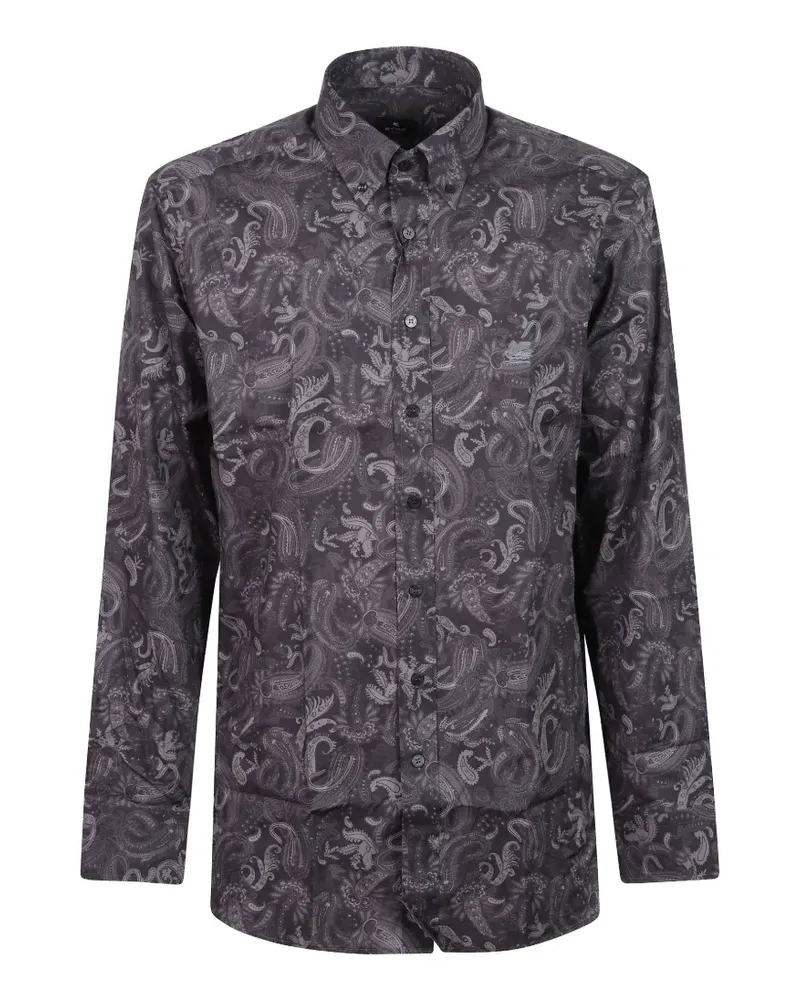 Etro Paisley-print button-down shirt - Schwarz Schwarz