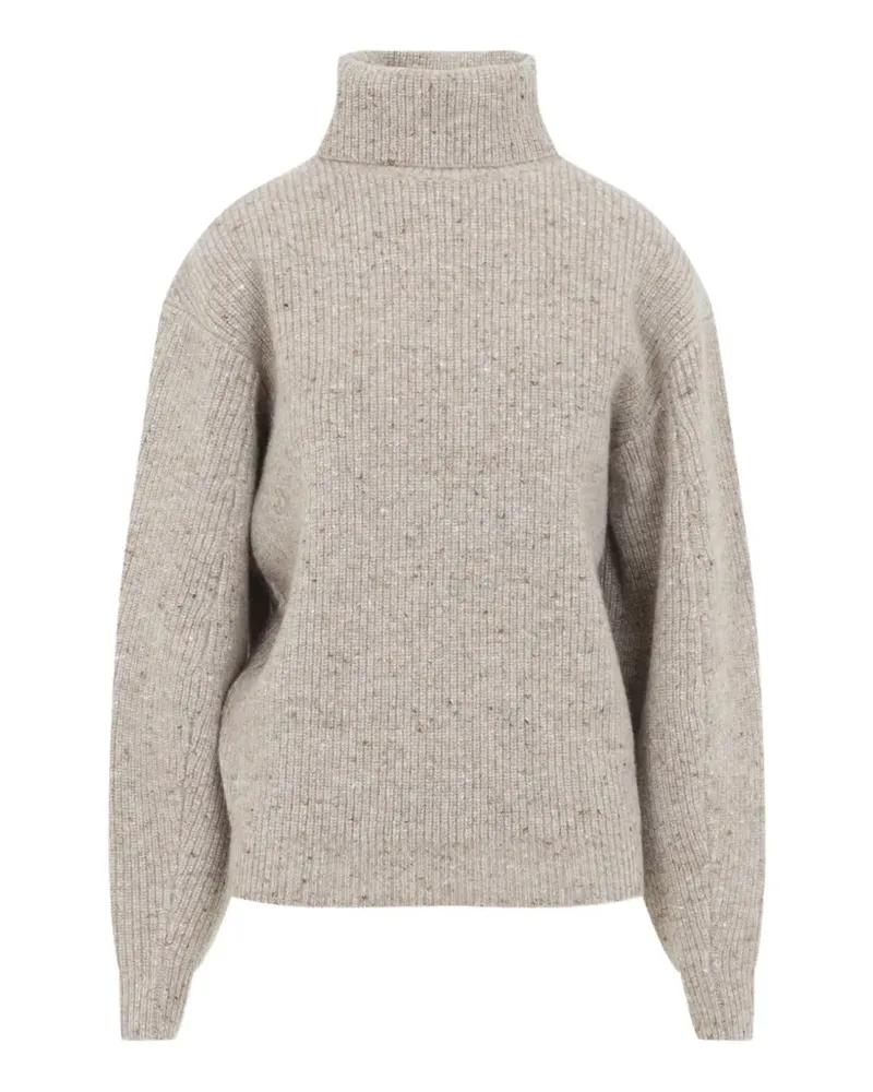Co Gerippter Rollkragenpullover - Nude Nude