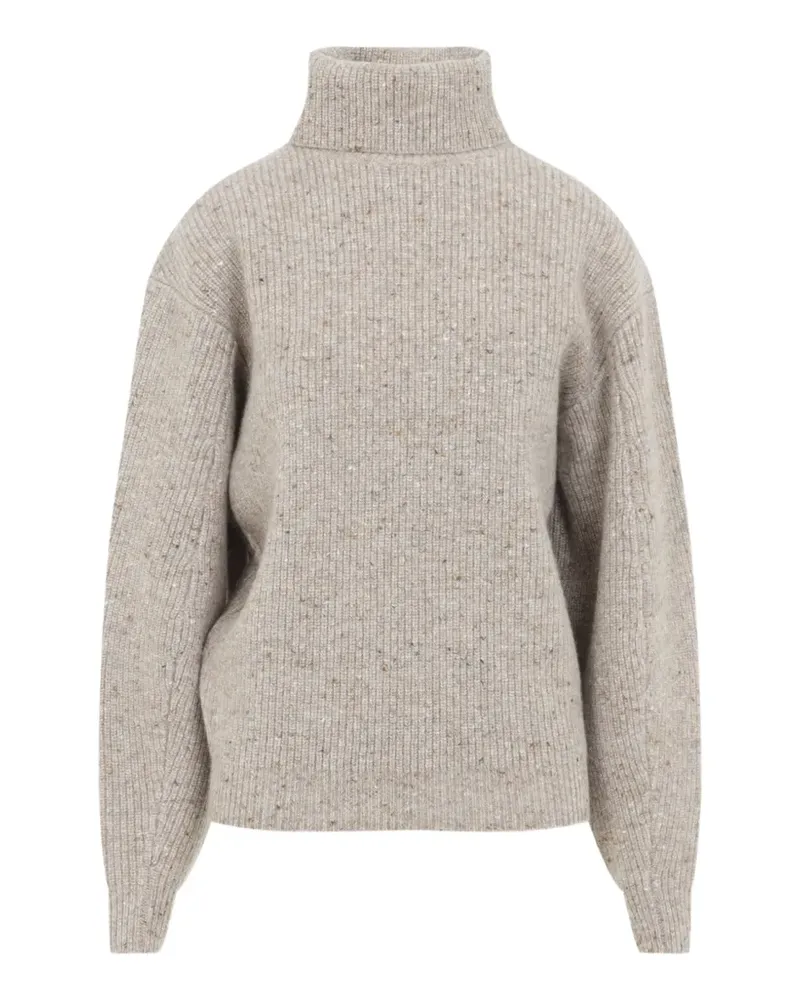 Co Gerippter Rollkragenpullover - Nude Nude