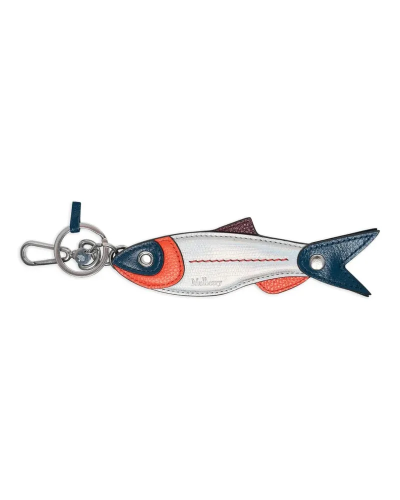 Mulberry British Summer Schlüsselanhänger mit Fisch - Silber Silber