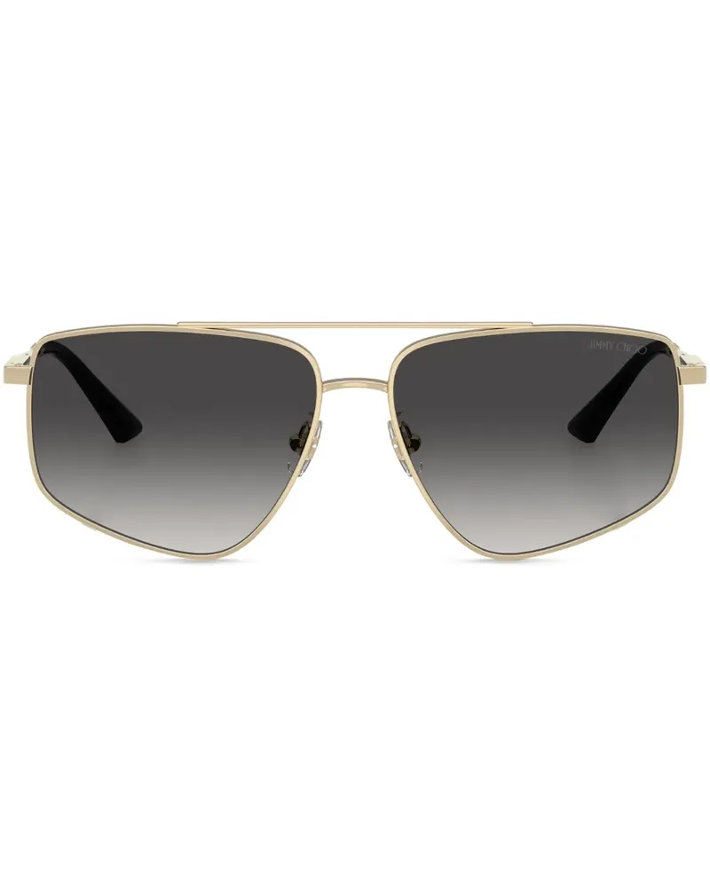 Jimmy Choo Sonnenbrille mit geometrischem Gestell - Gold Gold