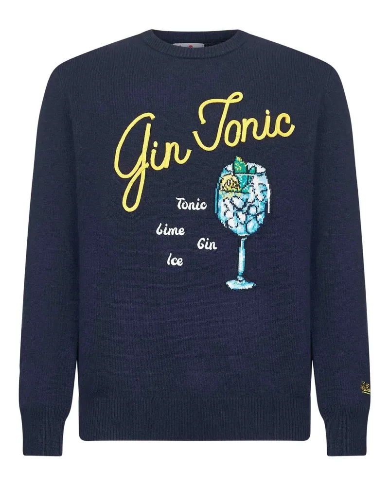 MC2 Saint Barth Pullover mit grafischem Print - Blau Blau