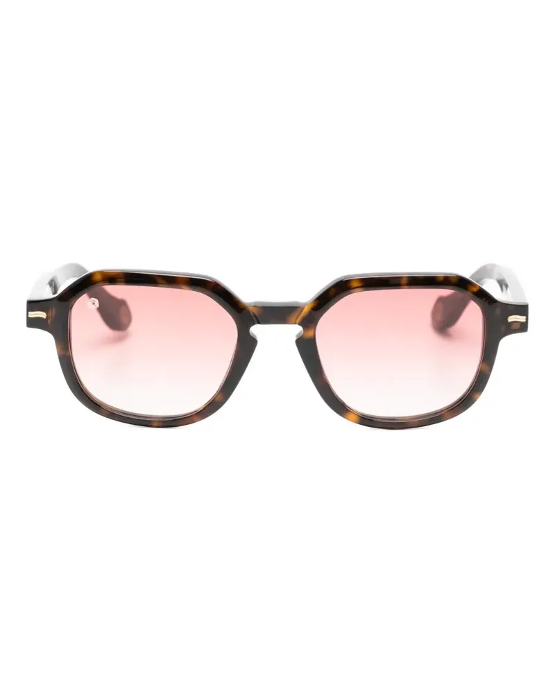 Kyme Sonnenbrille mit geometrischem Gestell - Braun Braun
