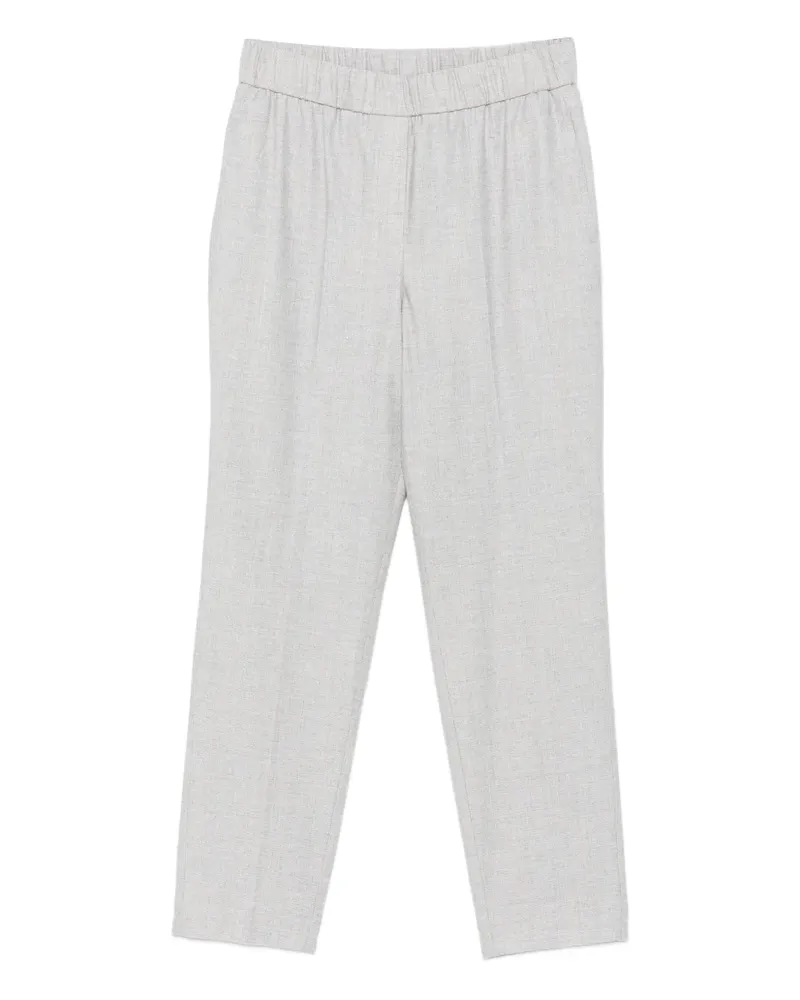 Peserico Cropped-Hose mit Stretchbund - Grau Grau