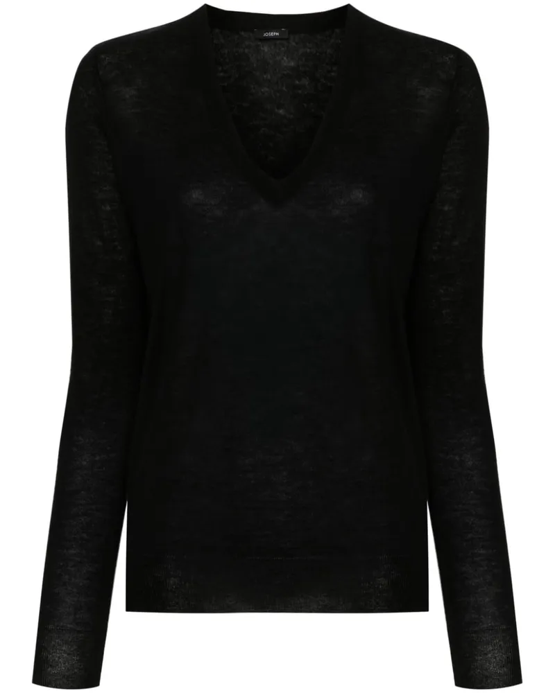 Joseph Kaschmirpullover mit V-Ausschnitt - Schwarz Schwarz