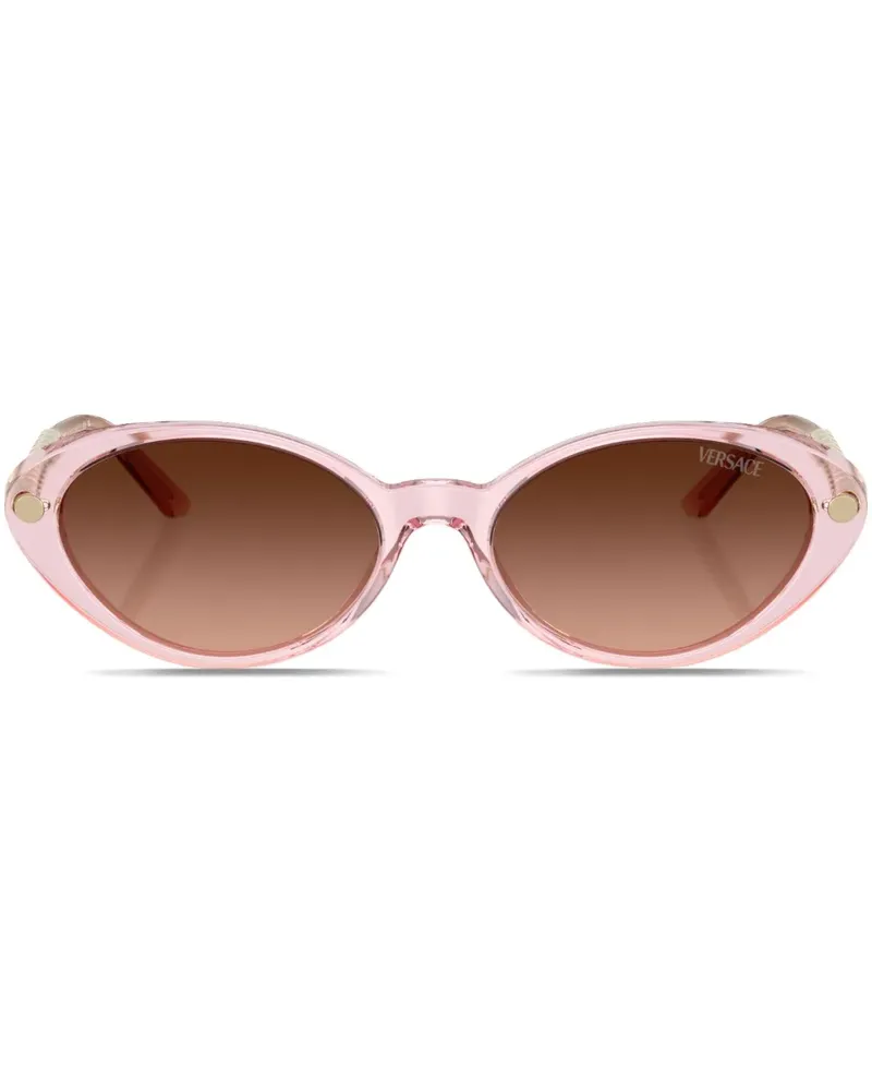 Versace Greca Sonnenbrille mit ovalem Gestell - Rosa Rosa