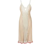 Mittellanges Chiffonkleid - Nude