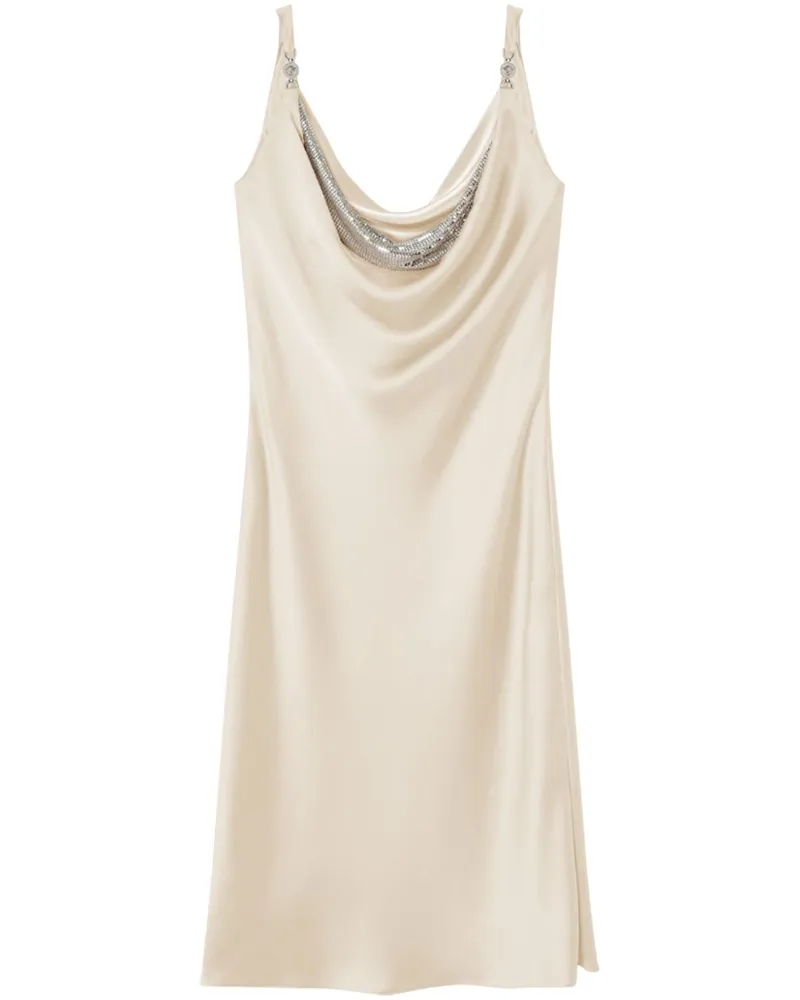 Versace Metal Mesh Camisole-Midikleid - Nude Nude