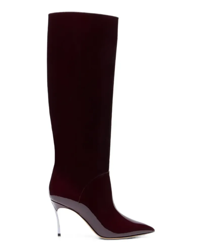 Casadei Blade Stiefel aus Lackleder - Rot Rot