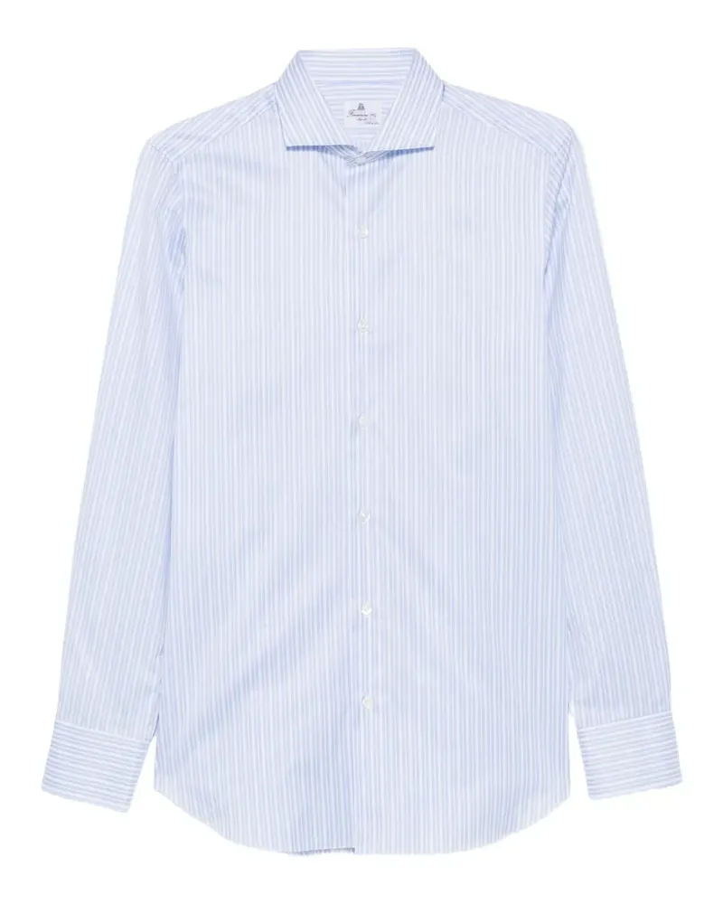 Finamore 1925 Milano striped cotton shirt - Weiß Weiß