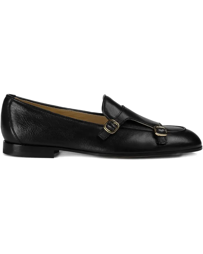 Doucal´s leather double-buckle loafer - Schwarz Schwarz