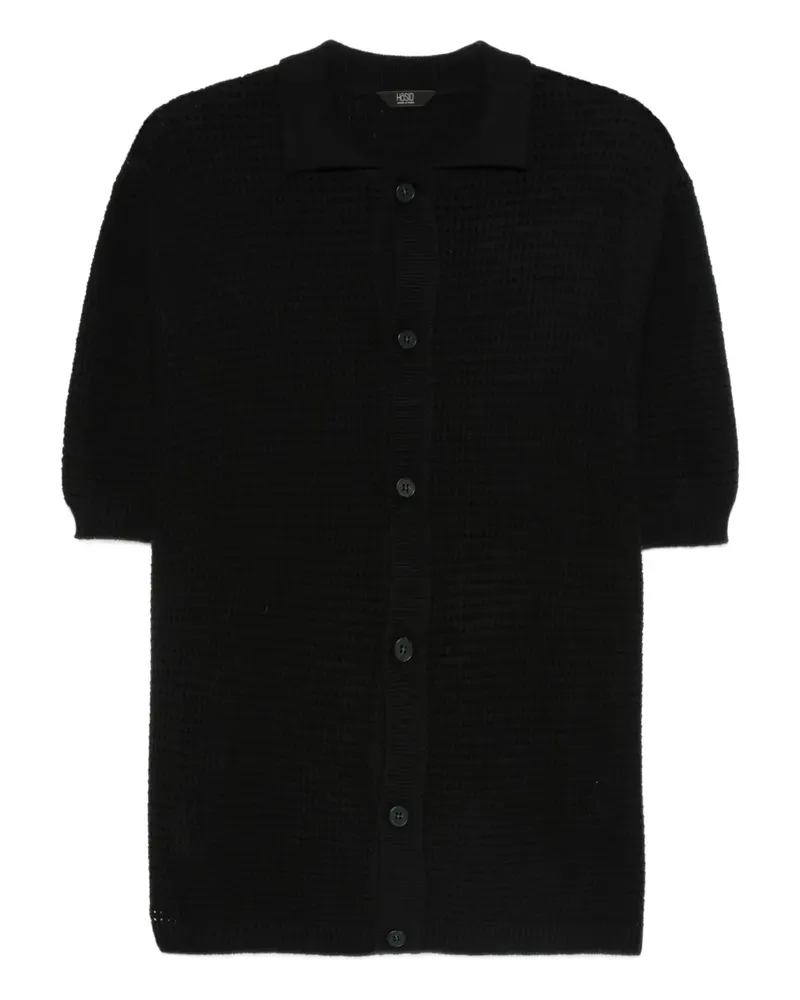 HOSIO Kurzärmeliger Cardigan - Schwarz Schwarz