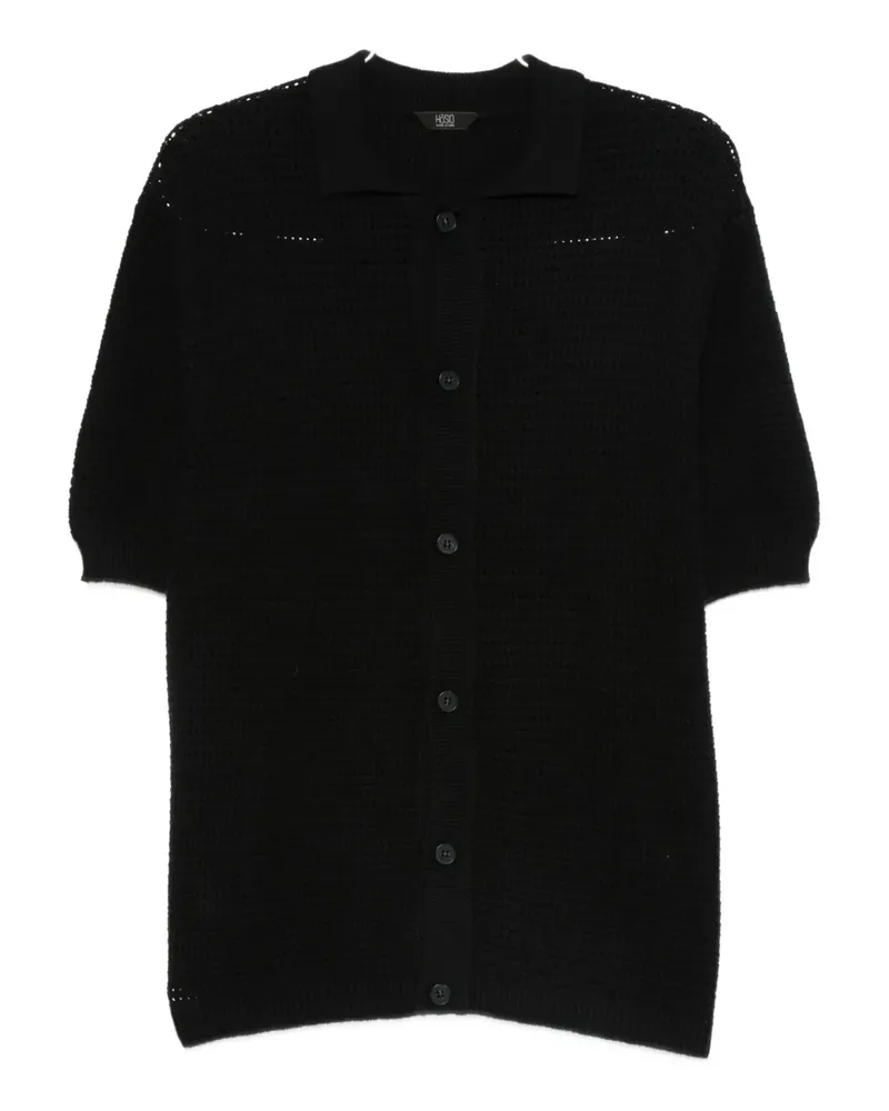 HOSIO Kurzärmeliger Cardigan - Schwarz Schwarz