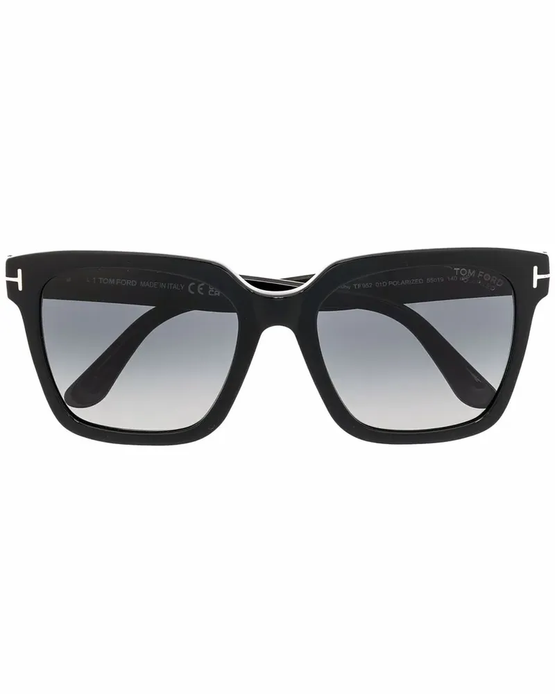 Tom Ford Sonnenbrille mit eckigem Gestell - Schwarz Schwarz