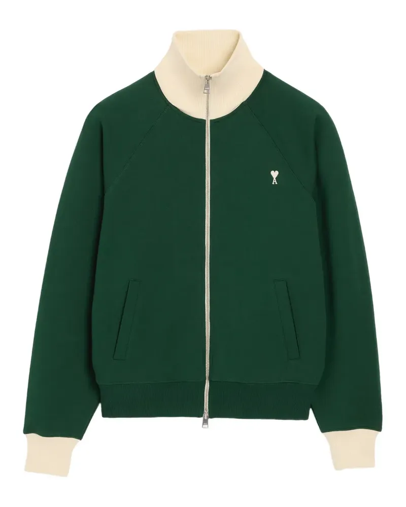 AMI Paris Ami de Coeur Sweatshirt aus Baumwolle mit Reißverschluss - Grün Grün
