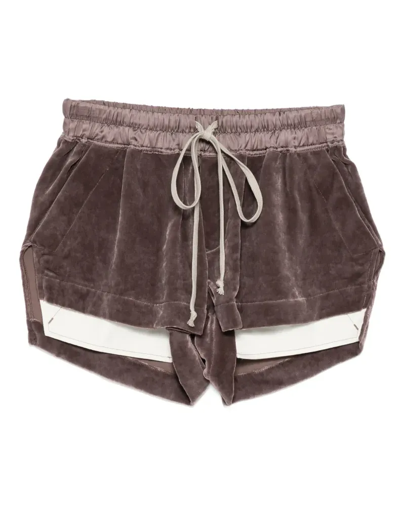 Rick Owens velvet drawstring shorts - Braun Braun