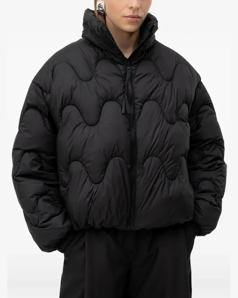 HUGO BOSS relaxed-fit padded jacket in water-repellent fabric - Schwarz Schwarz