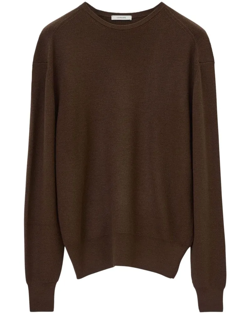 Christophe Lemaire Pullover mit rundem Ausschnitt Braun