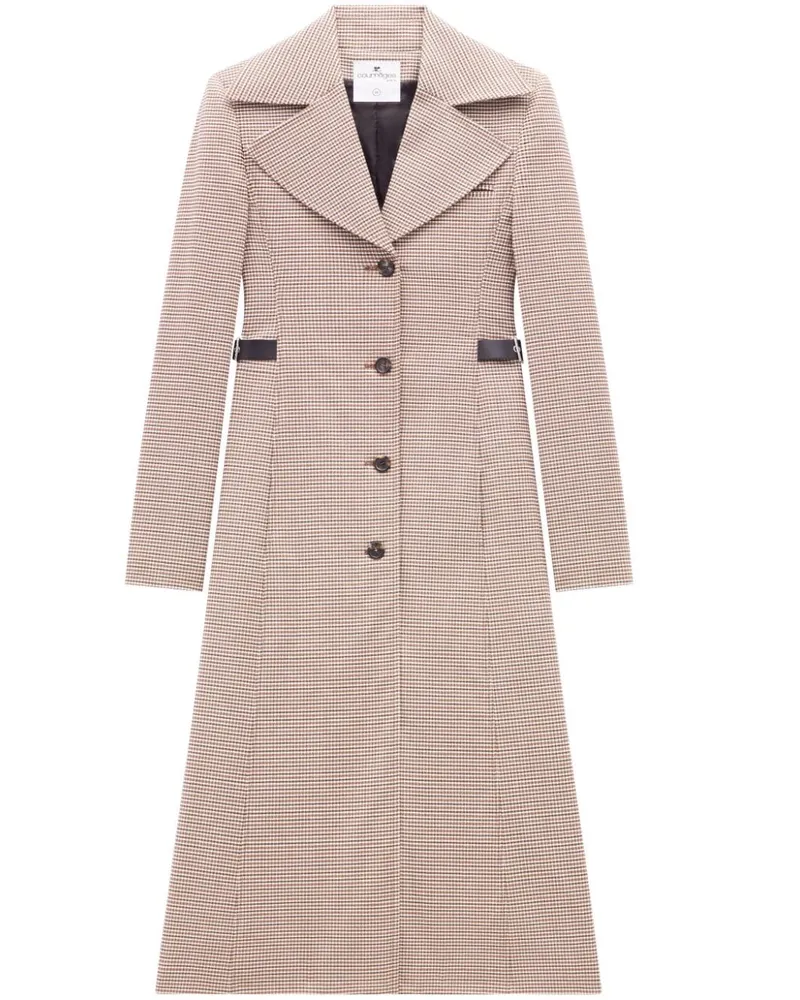 Courrèges Karierter Mantel - Braun Braun